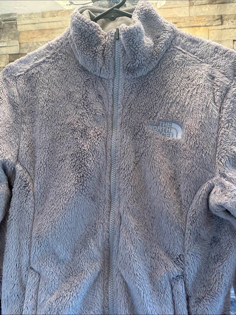 The North Face Women's Plush Full-Zip Teddy Jacket - Light Gray